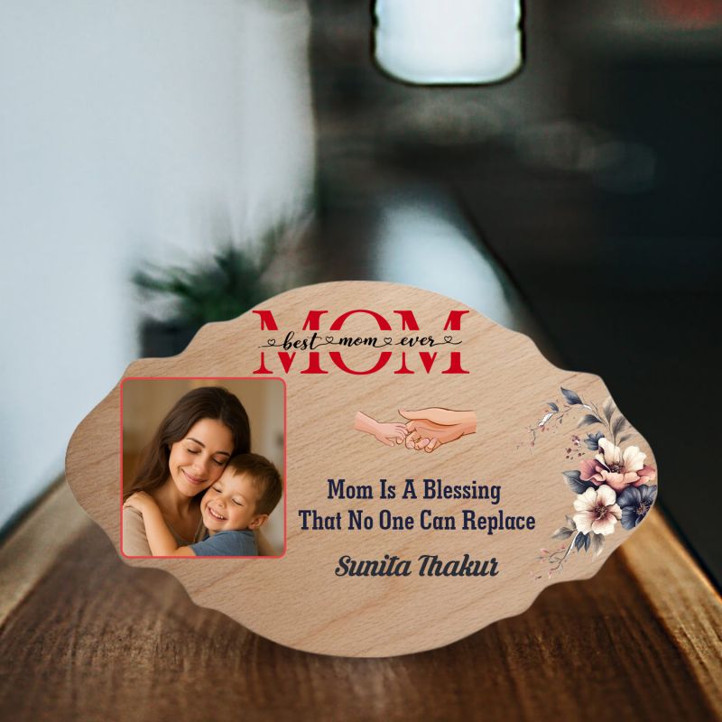 Personalized Mom Heart Frame Mom Special Wooden Frame Custom Heart Frame for Mom  Heart Touch Mom Gift Frame Wooden Plaque For Tabletop Decor
